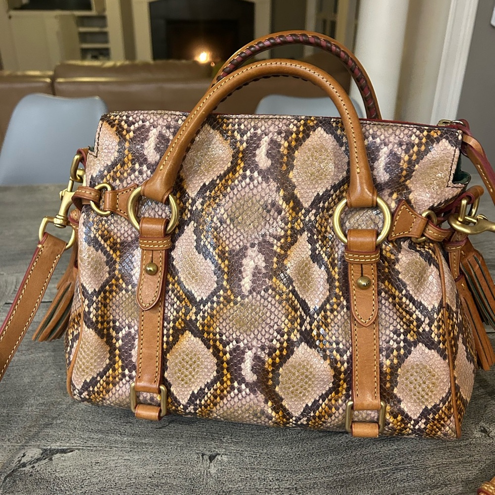Dooney & Bourke Brown Florentine Python Snake Pri… - image 7